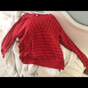 Red and black stripped sweater